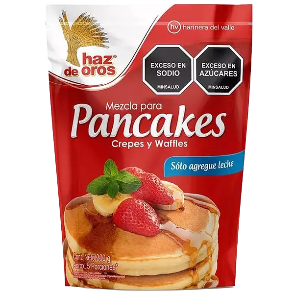 Mezcla Para Pancakes Crepes Y Waffles Haz De Oros 300gr