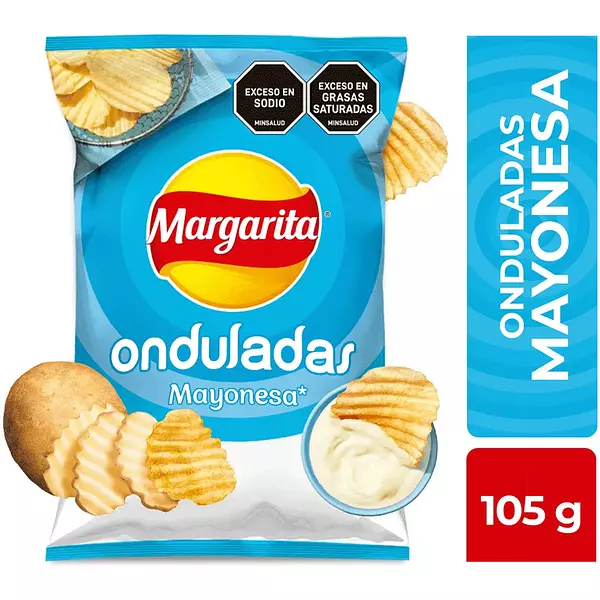 Papas Margarita Onduladas Mayonesa 105gr