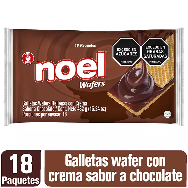 Galleta Noel Wafers Chocolate 432gr