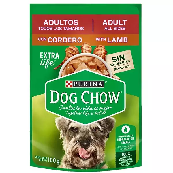 Dog Chow Pouch Cordero X 100 Gr