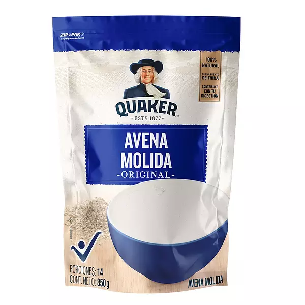 Avena Quaker Molida Dpack Zip X 350 Gr