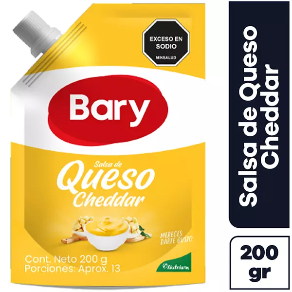 Salsa Bary Queso Cheddar 200gr