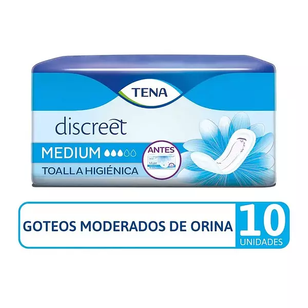 Toallas Higiénicas Tena Medium 10 Unidades