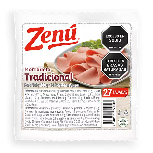 Mortadela Tradicional Zenú 450gr