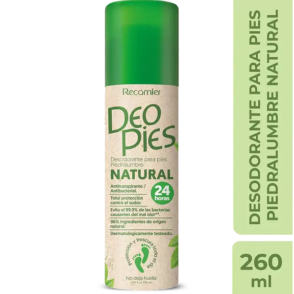 Desodorante Deo Para Pies Piedra Lumbre Natural 260ml