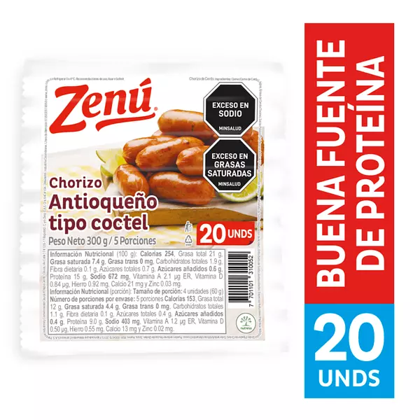 Chorizo Antioqueño Zenú X300g