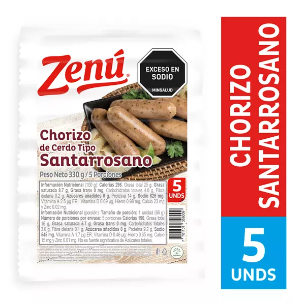 Chorizo Zenú Santarrosano 330gr