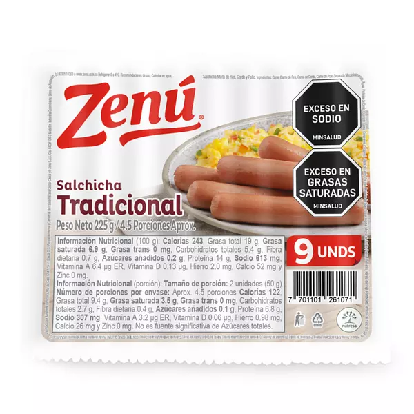 Salchicha Tradicional Zenú 225g