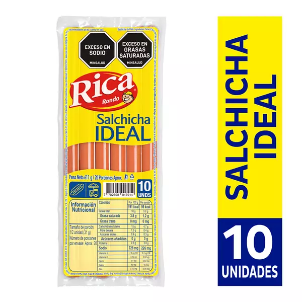 Salchicha Rica Ideal 611gr