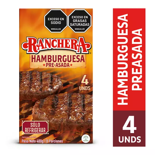 Hamburguesa Pre-Asada Ranchera 400g