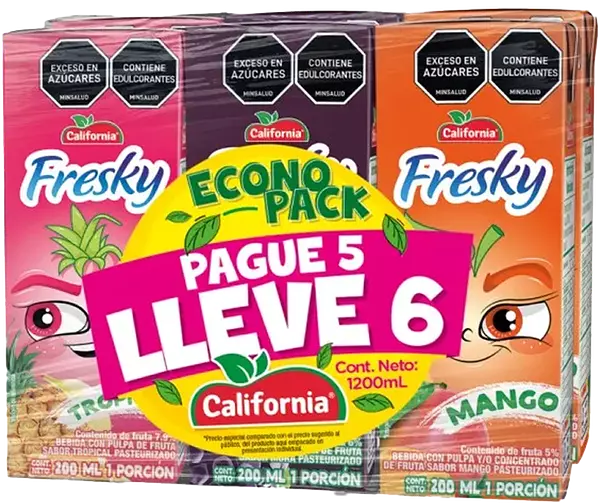 Jugo Fresky California 200ml Pague 5 Lleve 6