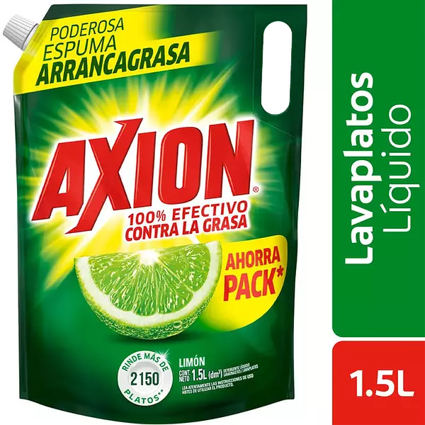 Lavaplatos Liquido Axion Limón 1.5 Lt