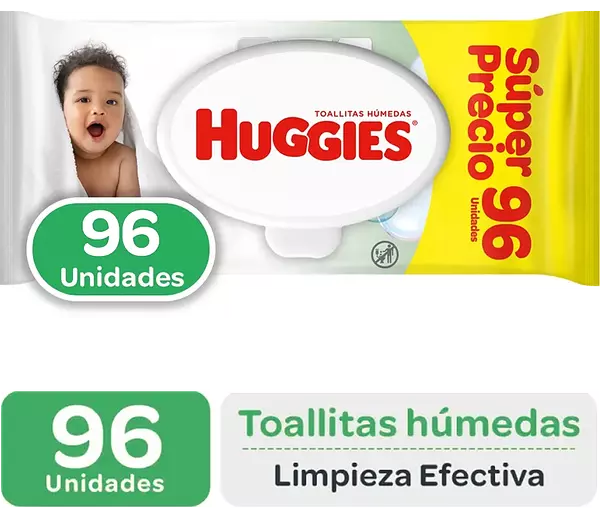 Toallitas Húmedas Huggies Limpieza Efectiva 96unds