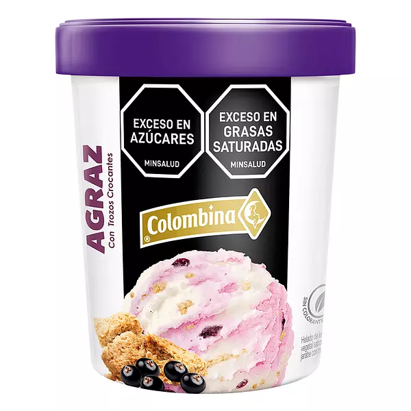 Helado Colombina Agraz Con Trozos Crocantes 600g