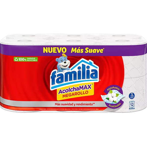 Papel Higiénico Familia® Acolchamax Megarollo 12 Rollos 29.6