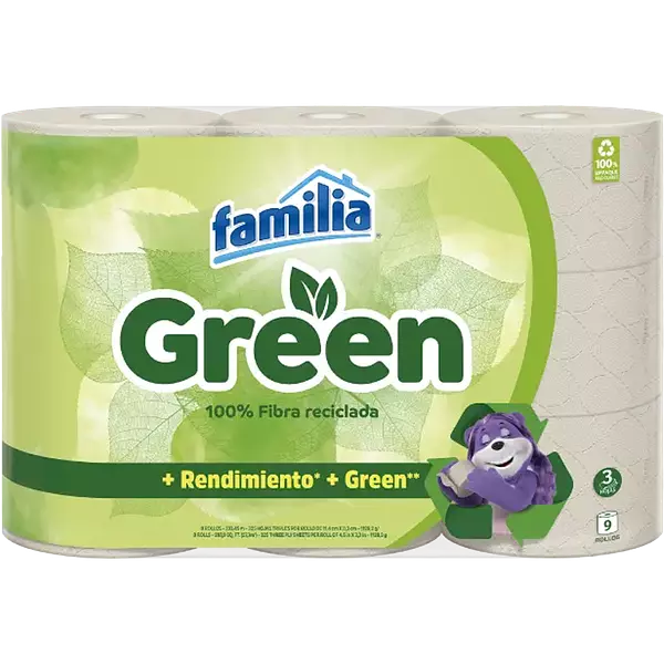 Papel Higiénico Familia® Green 9 Rollos