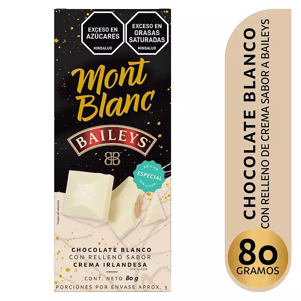 Chocolatina Blanca Mont Blanc Baileys 80gr