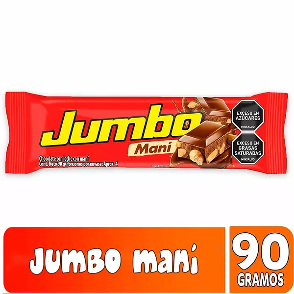 Chocolatina Jumbo Maní 90gr