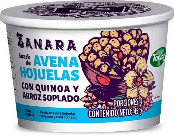 Avena Zanara Hojuelas Vainilla 45g