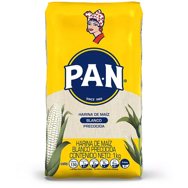 Harina De Maíz Blanca Pan 1000g