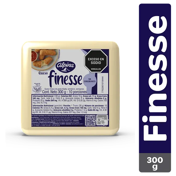 Queso Finesse Bloque 300g