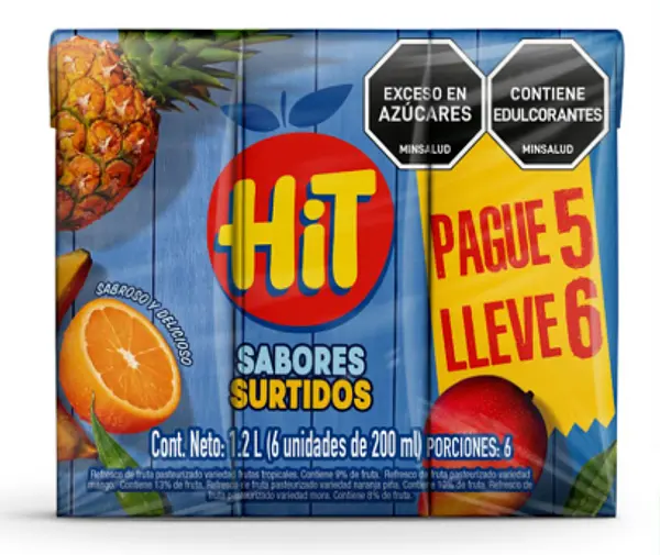 Jugo Hit Surtido Paga 5 Lleva 6 X200ml