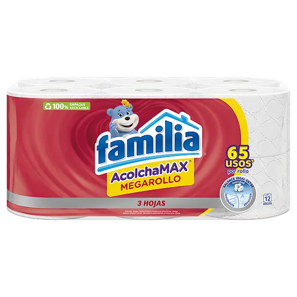 Papel Higiénico Familia® Acolchamax Megarollo 12 Rollos