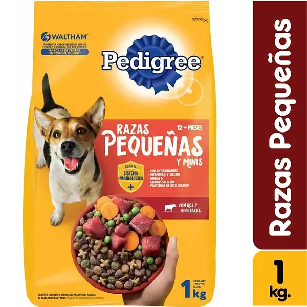 Pedigree Alimento Para Perro Adulto Raza Pequeña 1kg