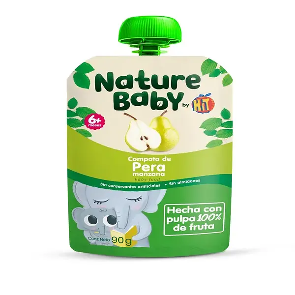 Compota Pera Natura Pouch 90 Gr