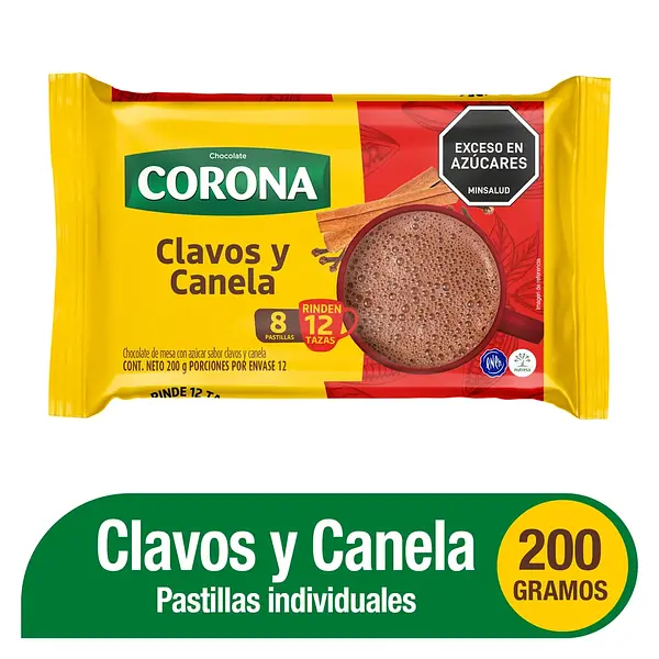 Chocolate Corona Clavos Y Canela 200 Gr