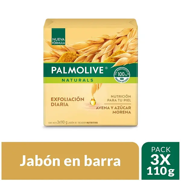 Jabón Palmolive Avena Azúcar 3 Unidades X 110gr
