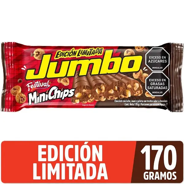 Chocolatina Jumbo Minichips 170 Gr