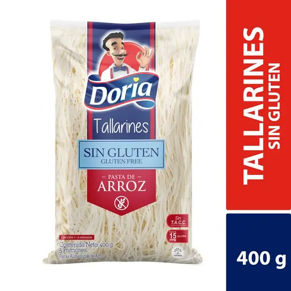 Pasta Doria Sin Gluten Arroz Tallarín 400 Gr