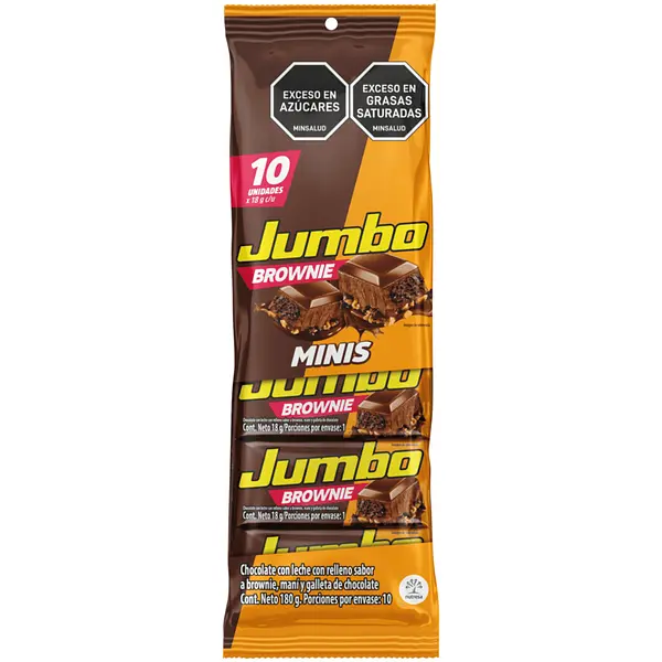 Golosina Jumbo Brownie 10 Unid X 180 Gr