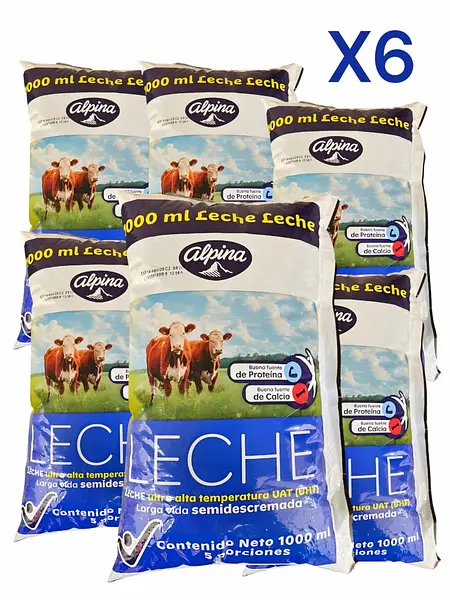 Bolsa De Leche Alpina 1lt X6