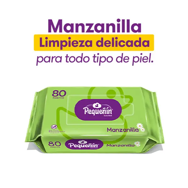 Pañitos Húmedos Pequeñín Manzanilla X 80 Unidades