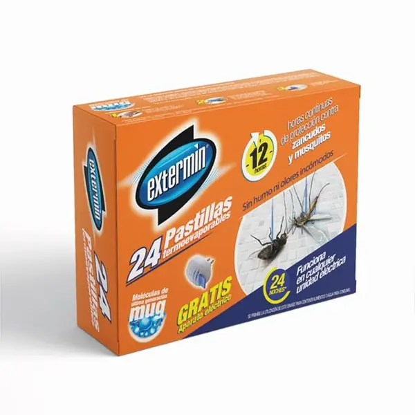 Insecticida Extermin Pastillas Termoevaporables X24 Unidades