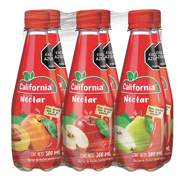 Jugo Néctar California Surtido 6 Unds X300ml