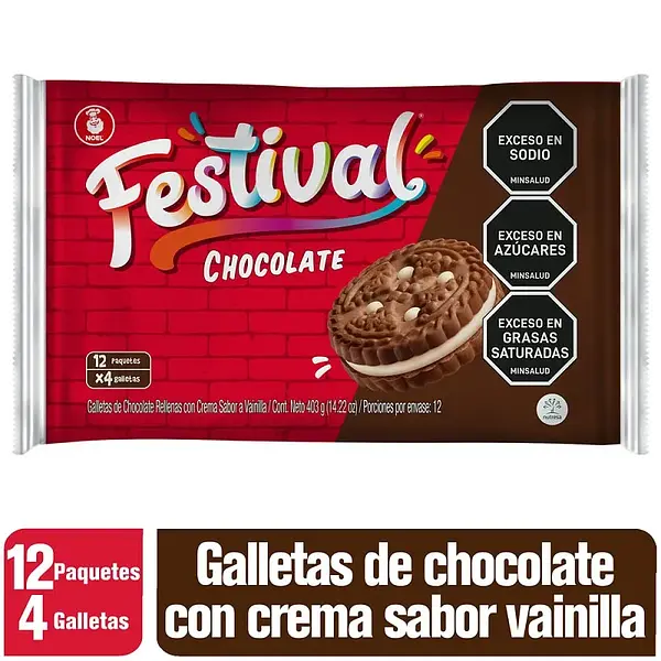 Galletas Festival Chocolate 24 Unidades 403g