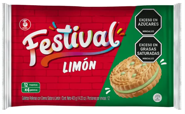 Galletas Festival Limón 12 Paquetes 403g