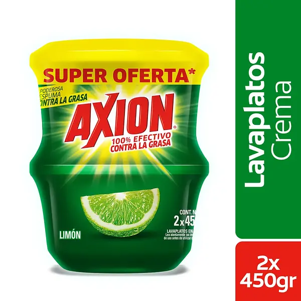 Lavaloza En Crema Axion Limon 2 X450g