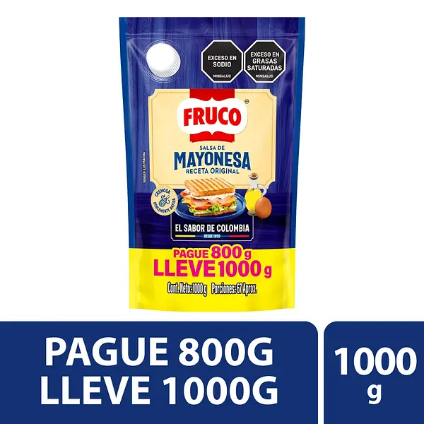 Mayonesa Fruco Pague 800 Lleve 1000g
