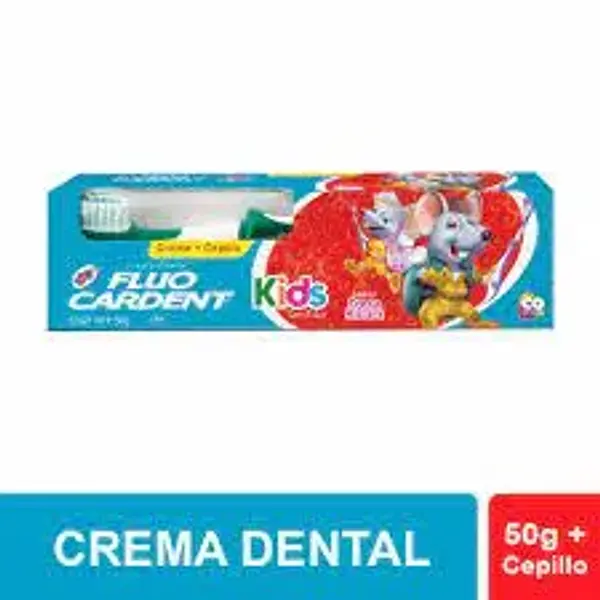 Crema Dental Fluocardent 55 Gr + Cepillo Pe