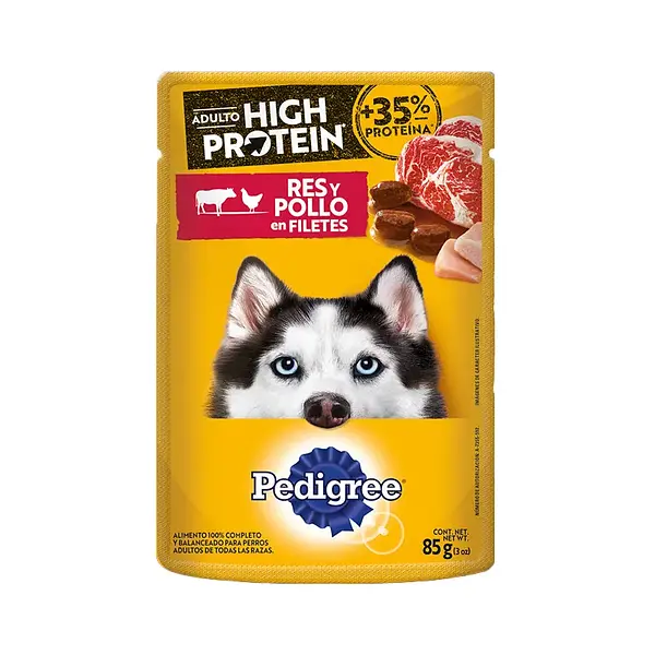 Pedigree High Protein Res Pollo X 85 Gr