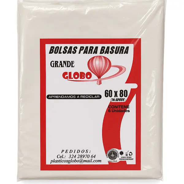 Bolsa Globo Grande Blanca