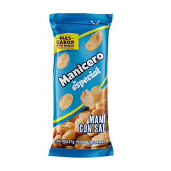 Maní Salado Manicero 21gr Unidad