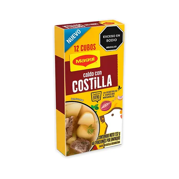 Caldo Con Costilla Maggi 12 Cubos 132gr