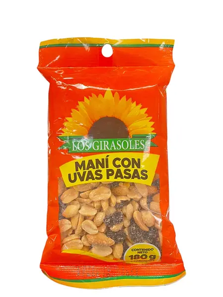 Maní Con Pasas Girasoles X180 Gr