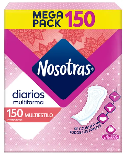 Protectores Nosotras Diarios Multiestilo 150 Und