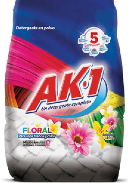 Detergente Polvo Ak-1 Floral 3000g